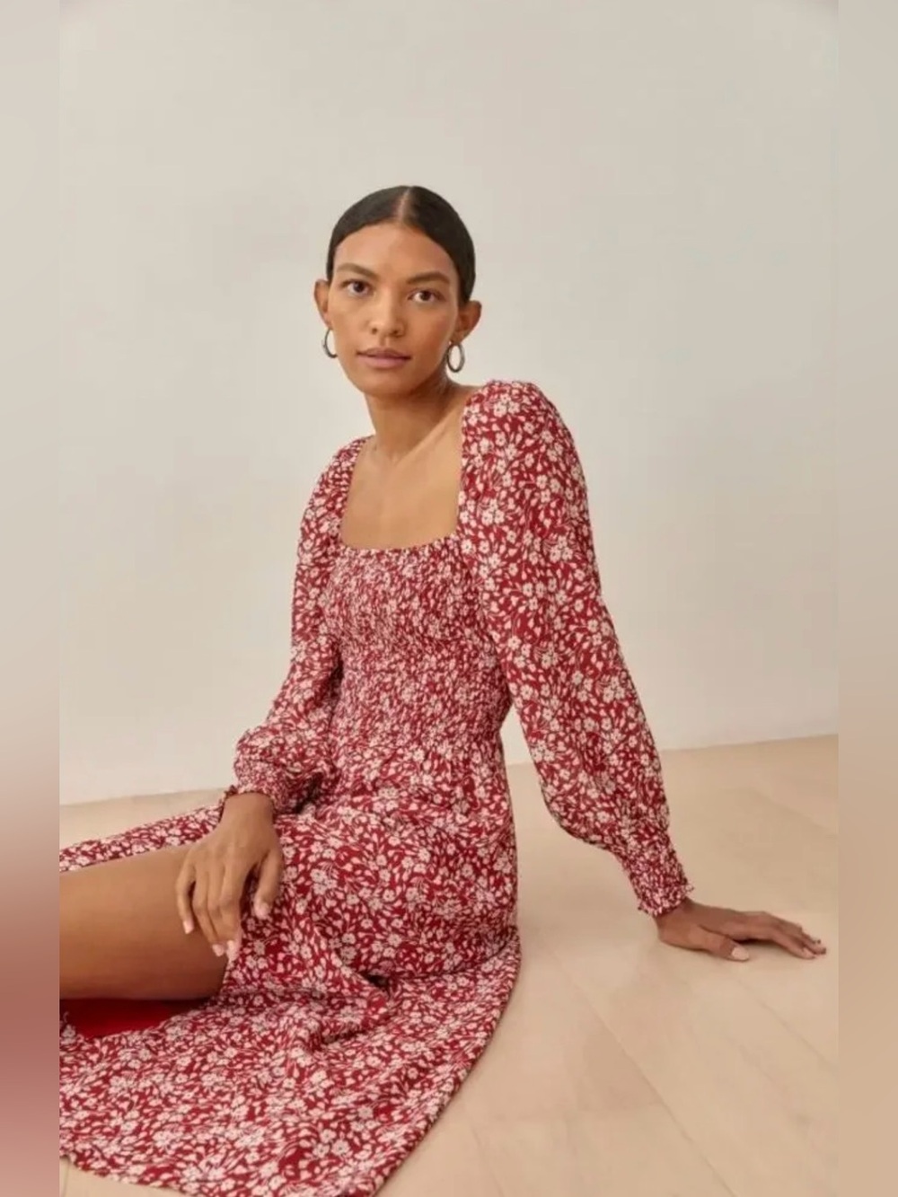 Reformation Cello Dress in Flower Girl